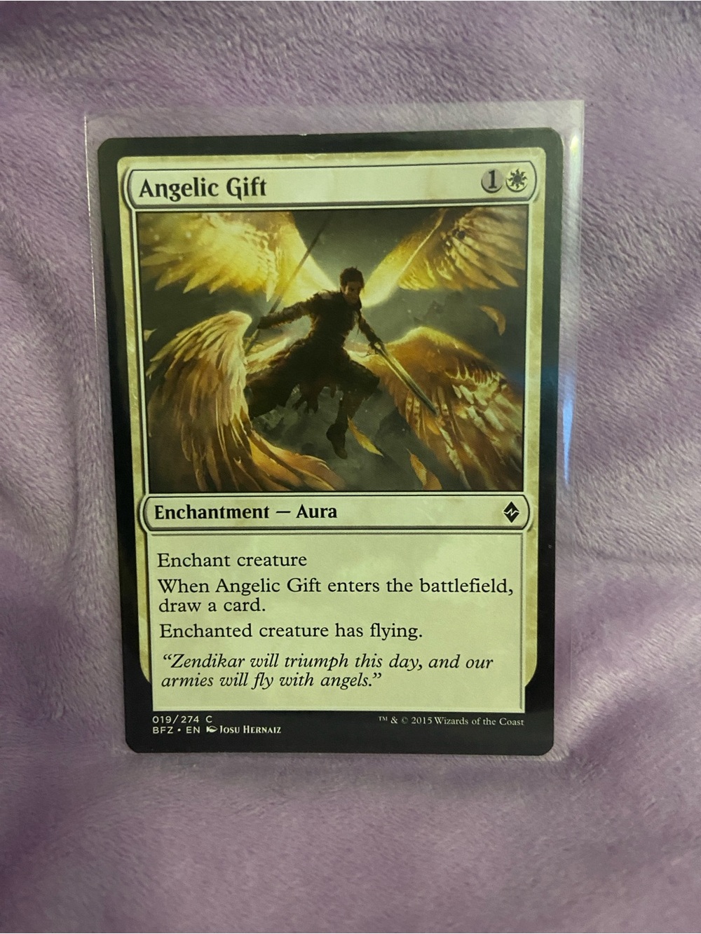 Angelic Gift Magic: The Gathering White Enchantment Card